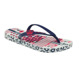 Navy Blue Flip -Flops med Ipanema Vandmønstre 81640 Navy Blue blå 1