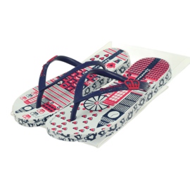 Navy Blue Flip -Flops med Ipanema Vandmønstre 81640 Navy Blue blå 4