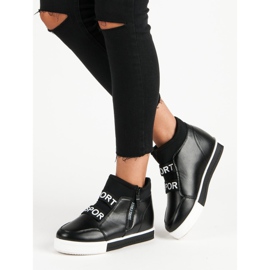 Sorte sneakers med lynlås 2