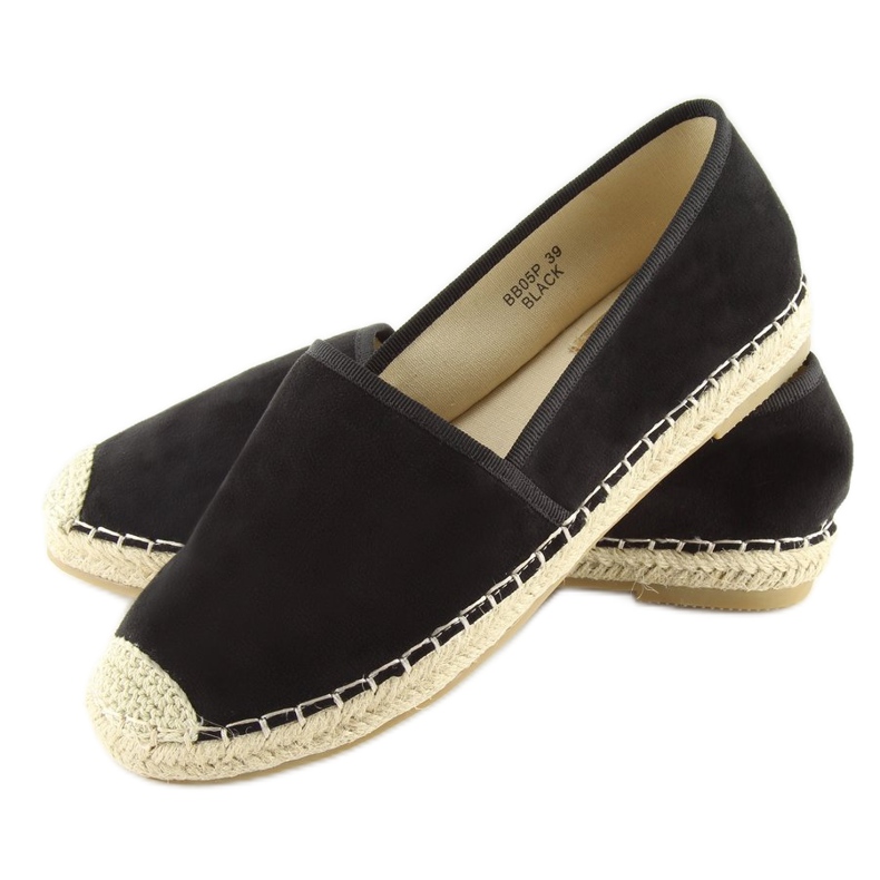Klassiske BB05P sorte espadriller 2