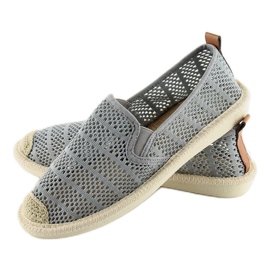 Grå mesh espadriller F01B Grå 1
