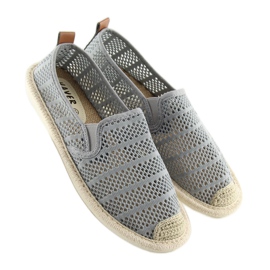 Grå mesh espadriller F01B Grå 2