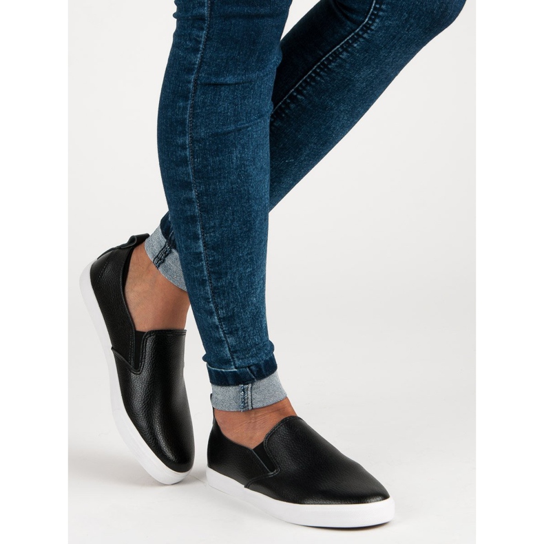 Sorte slipons til damer 1