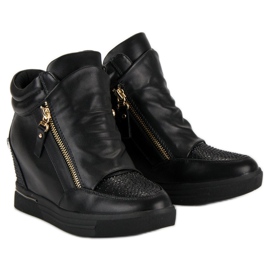 Stilfulde sneakers, sneakers sort 1