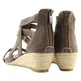 Sandaler espadriller ME11783 kaffe brun 2