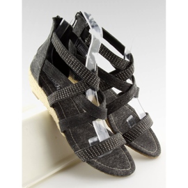 Sorte espadrillesandaler ME11783 Sorte 1