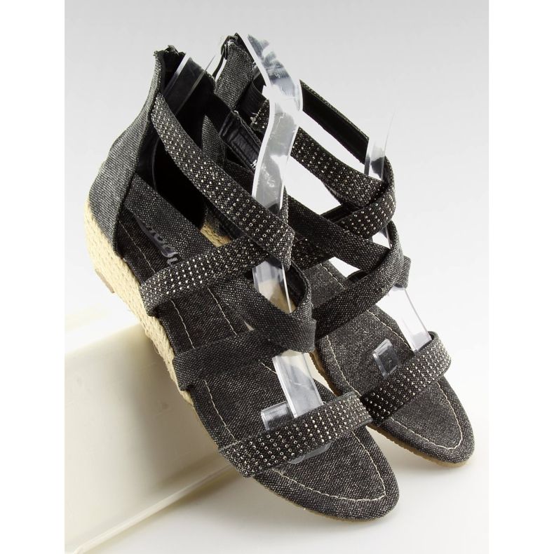 Sorte espadrillesandaler ME11783 Sorte 1