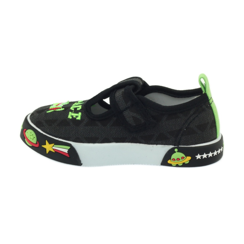 American Club sorte velcro børnesneakers 207/2018 hvid grøn 2