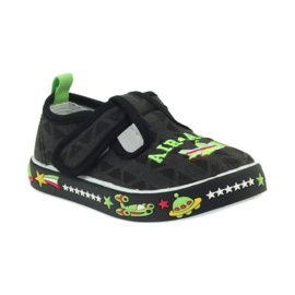 American Club sorte velcro børnesneakers 207/2018 hvid grøn 1