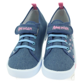 American Club Amerikanske pink læber sneakers lyserød marineblå 4