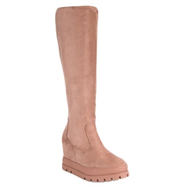 Seastar Suede Wedge Støvler lyserød 1