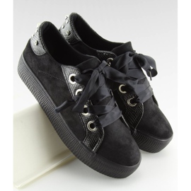 Sorte damesneakers BS096 BAS-1 Sort 1