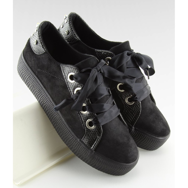 Sorte damesneakers BS096 BAS-1 Sort 1