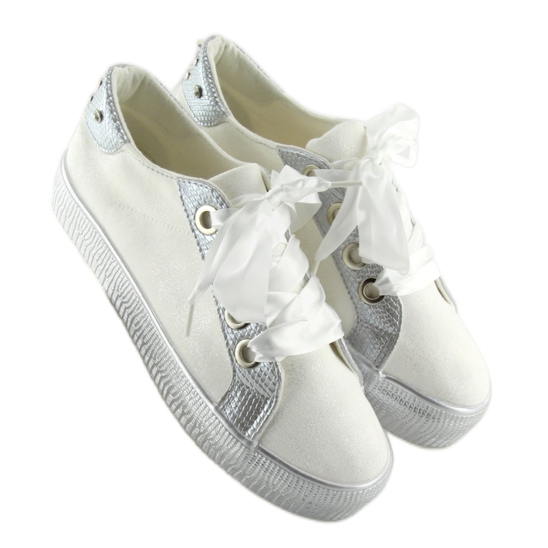 Hvide damesneakers BS096 BAS-1 Hvide 1