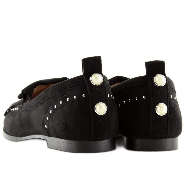 Sorte sorte loafers til kvinder G242 Sort 2