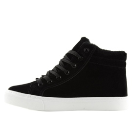 Sorte varme ankelsneakers W-3072 Sort 2