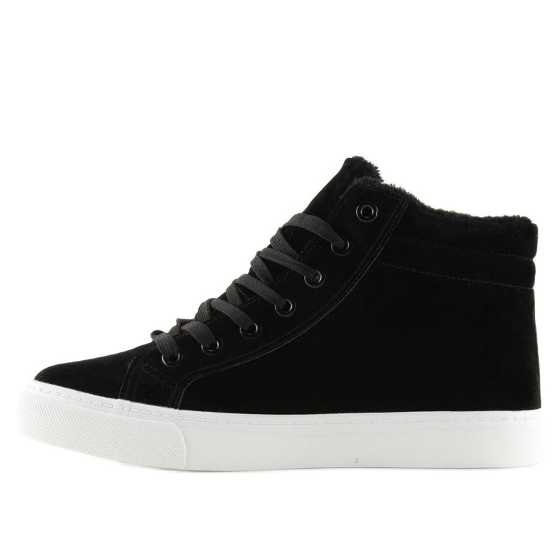 Sorte varme ankelsneakers W-3072 Sort 2