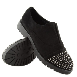 Sorte loafers dekorerede tæer 22-2 Sort 1