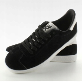 Suede sneakers Juniorki BK6180-1 Sort hvid 5