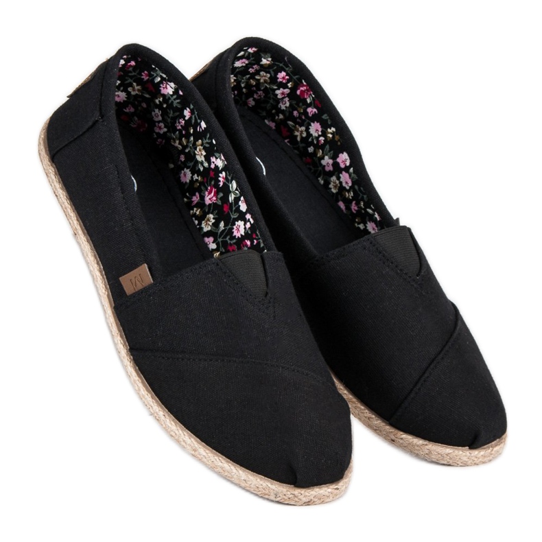 Mckeylor Sorte slip-on espadriller 1