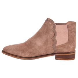 Læder Booties Jodhpur støvler brun 1