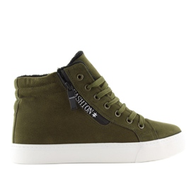 Grønne ankelhøje sneakers W-3072 1