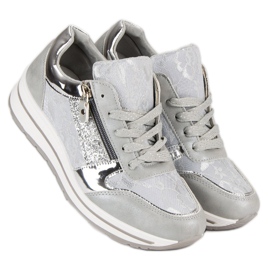 Kayla Stilfulde kvinders sneakers grå 2