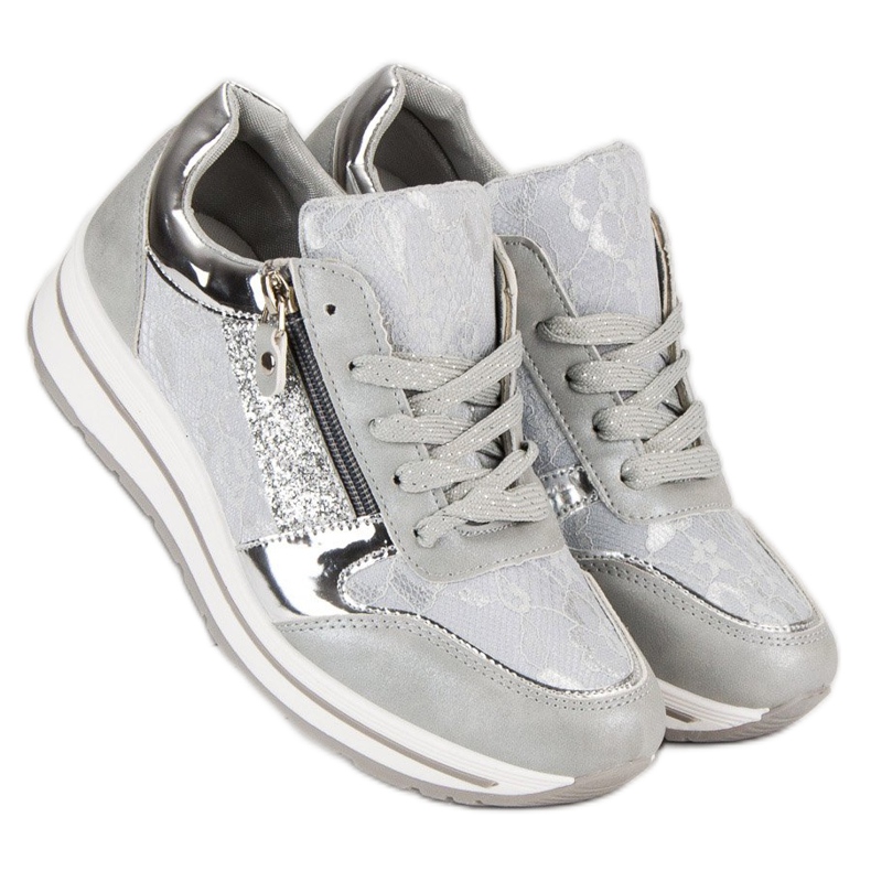 Kayla Stilfulde kvinders sneakers grå 2
