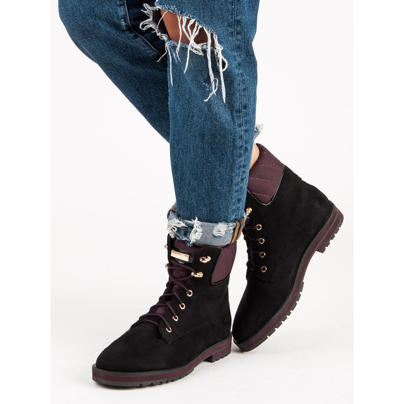 Lucky Shoes Sort ruskind arbejdere 2