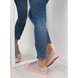 Grå og lyserøde damesneakers BL97P GRÅ / PINK 1