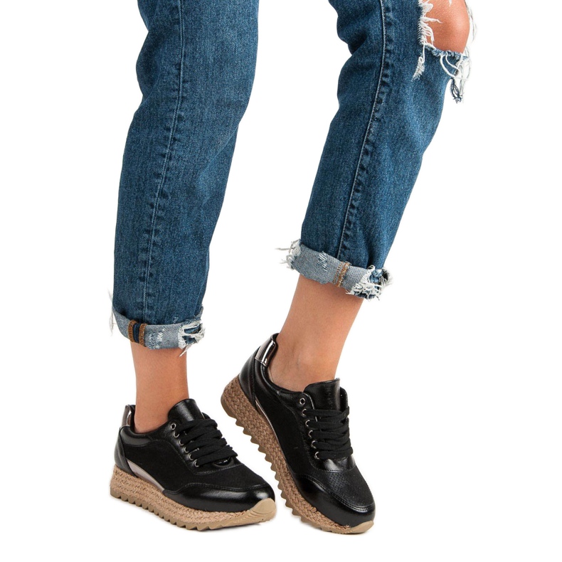 Bestelle Bindede sneakers sort 1