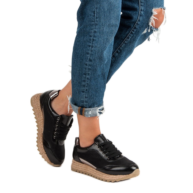 Bestelle Bindede sneakers sort 2