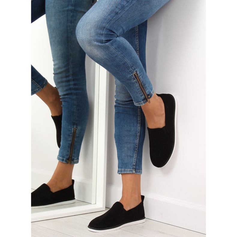 Sort LA08P Sort slip-on sneakers 1