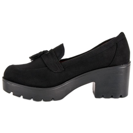 Ch. Creation Stilfulde mocassin sko sort 1