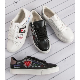Sorte sneakers med tryk 1