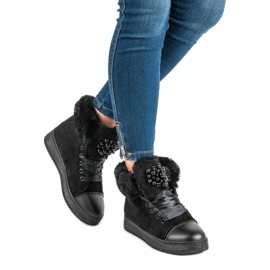 Stilfulde sneakers med isolering sort 1