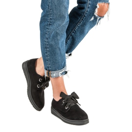 Sneakers i ruskind sort 1
