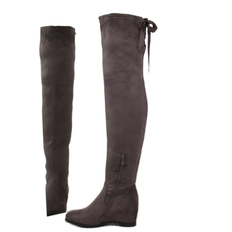 Grå Over-boots kilehæl 168-139 Grå 1