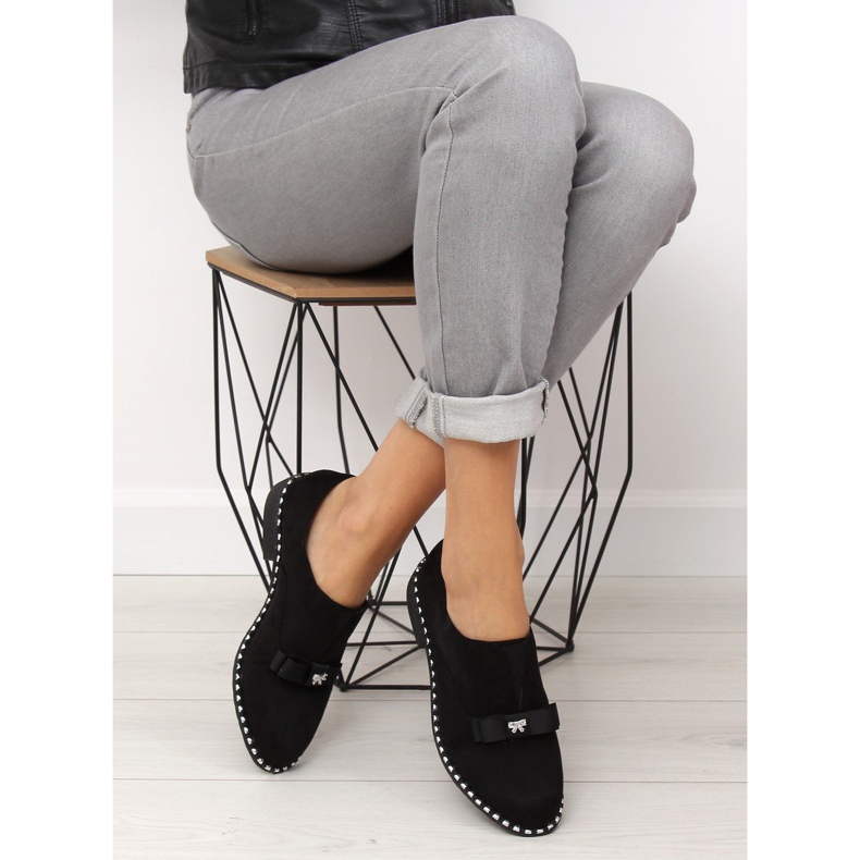 Sorte kvinders loafers BL218 Sort 1