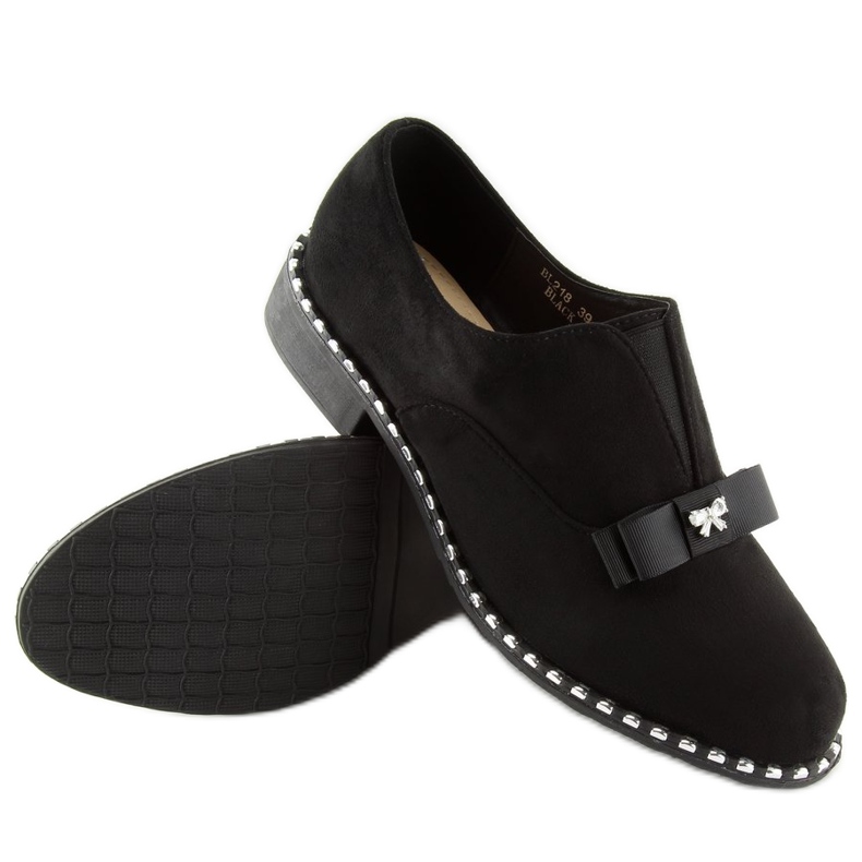 Sorte kvinders loafers BL218 Sort 2