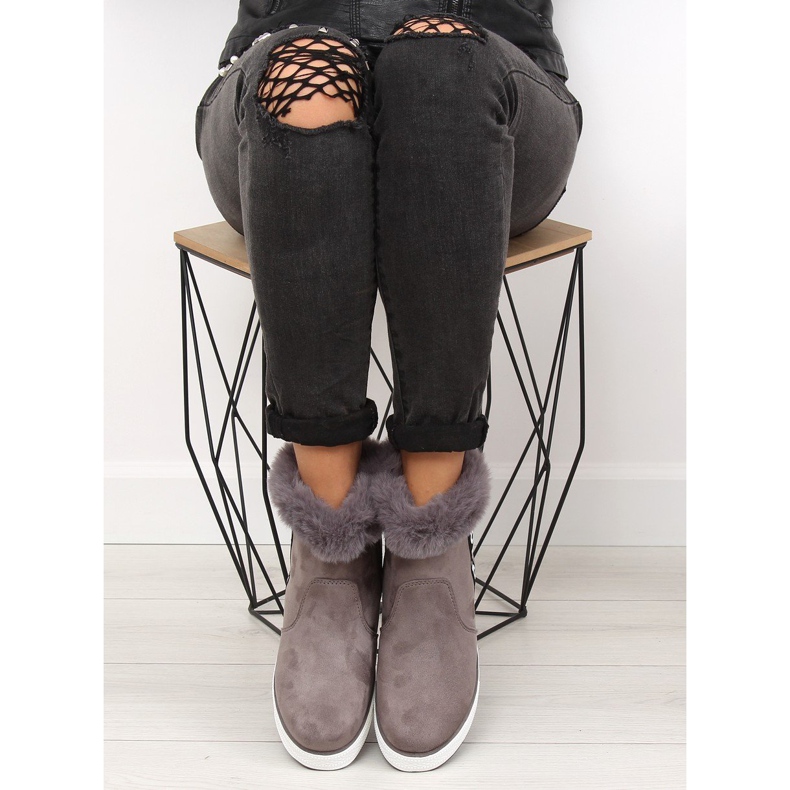 Grå ankelhøje sneakers NB252P 1