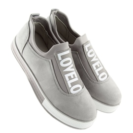 Grå Kvinders grå sneakers X-9707 Grå 2
