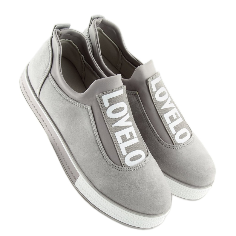 Grå Kvinders grå sneakers X-9707 Grå 2