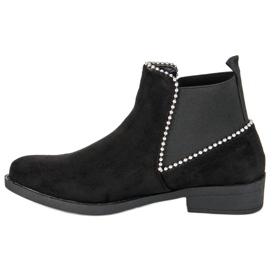 Suede Chelsea støvler sort 1