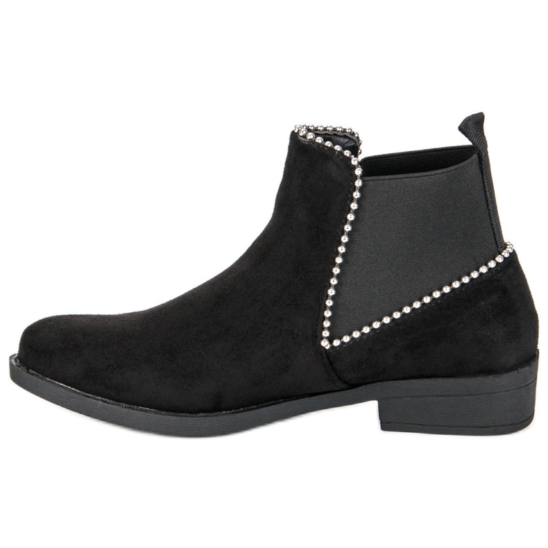 Suede Chelsea støvler sort 1