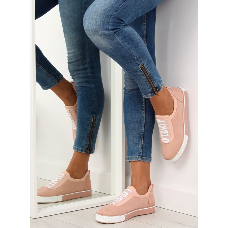 Lyserøde kvinders sneakers X-9707 Pink 2
