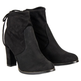 Lemax Højhælede slip-on støvler sort 2