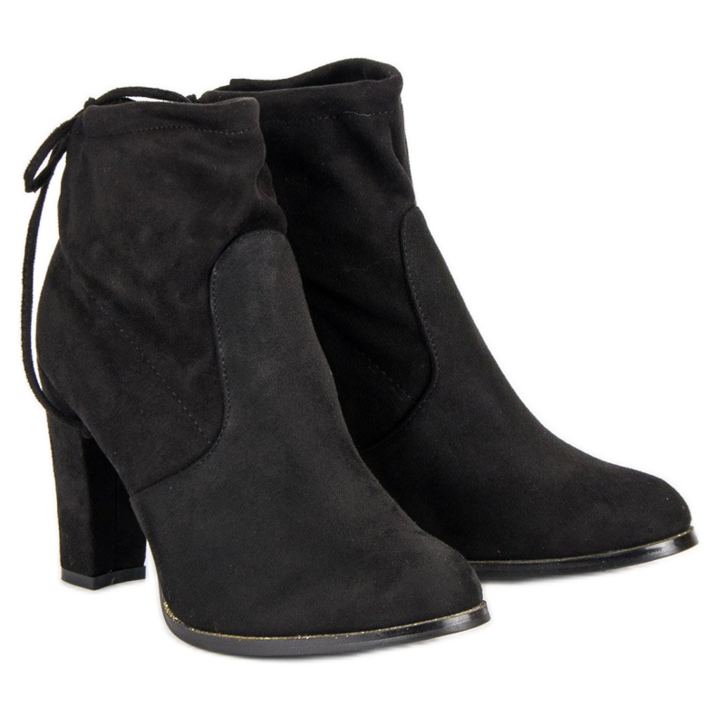 Lemax Højhælede slip-on støvler sort 2