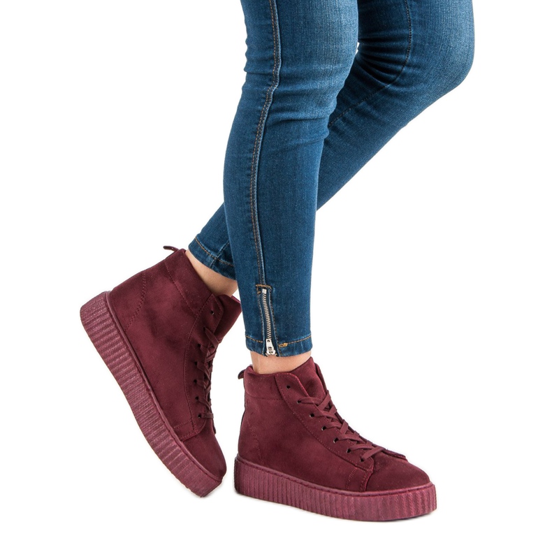 Wilady Sneakers over anklen rød 1
