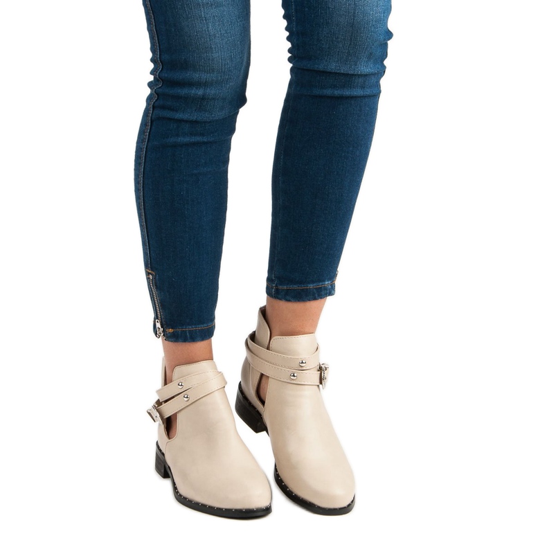 Beige modestøvler 1